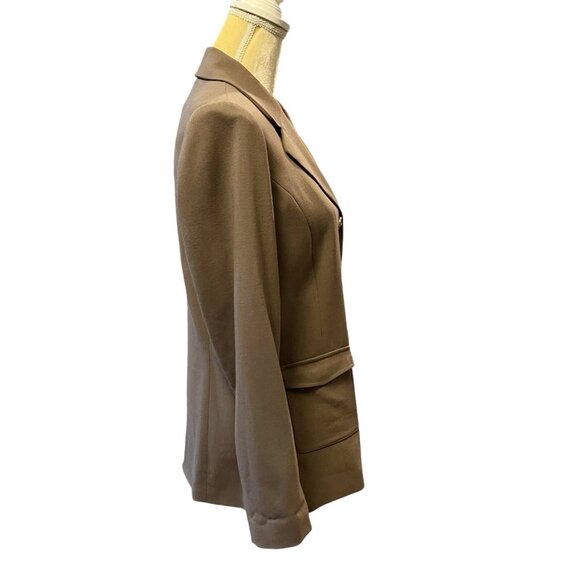 Vintage St. John Collection By Marie Gray Brown Santana Knit Blazer Jacket SZ 6 - Picture 3 of 13
